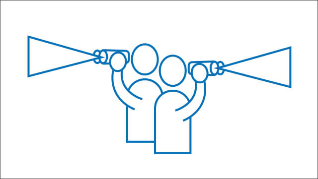 Icons: Mission, Vision, Geschichte